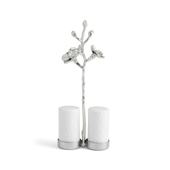 Michael Aram White Orchid Salt & Pepper Shaker Set New in Box - Picture 1 of 6